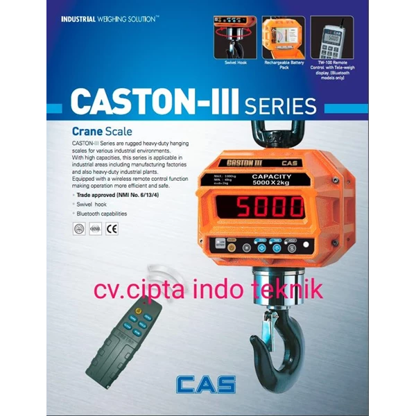 Timbangan Gantung CAS Type Caston III Series 