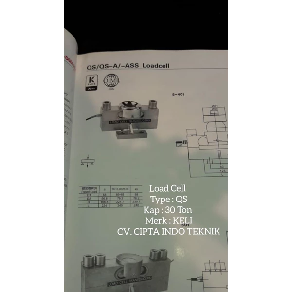 Load cell QS 25 - 30 Ton  Keli 