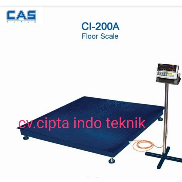 Timbangan Lantai Floor Scale CI 200 A Merk CAS 100 Kg - 20 Ton + Service - Tera 