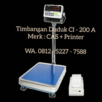 Timbangan Duduk CAS CI 200 A Printer 150 Kg x 20 gram - Service + Tera 