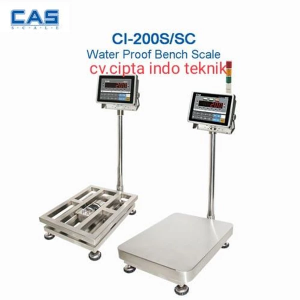 Timbangan Duduk Water proof CAS CI 200 SC 150 - 300 Kg / Service + Tera Timbangan 