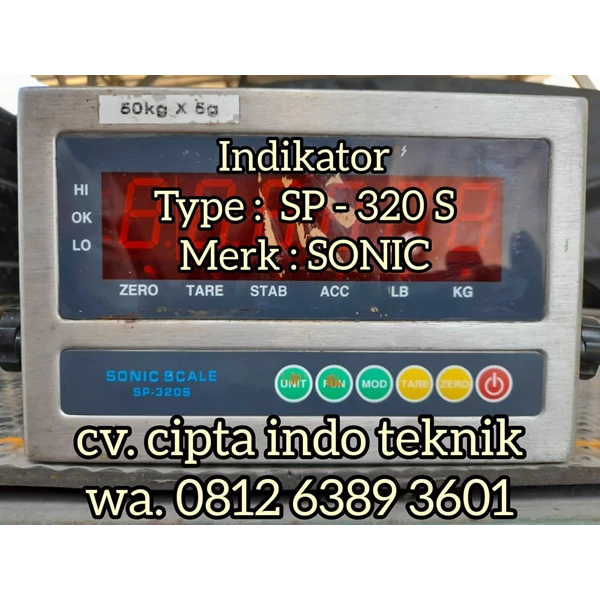 INDIKATOR TIMBANGAN MERK SONIC TYPE SP 320 S LED 