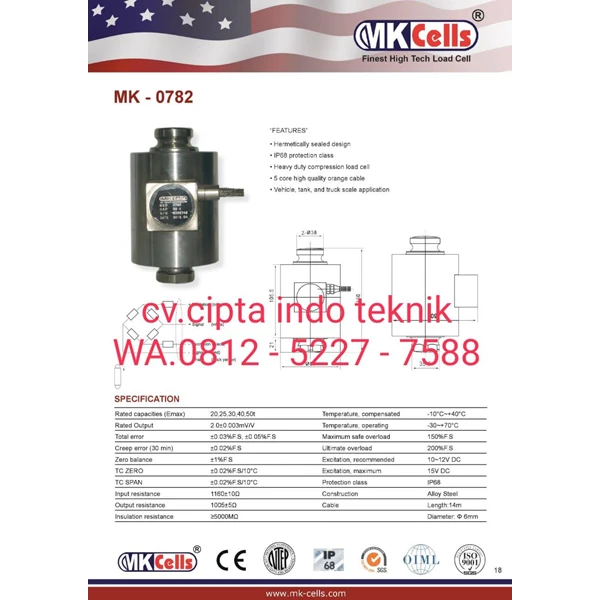 LOAD CELL  0782   0782  MERK  MK  CELLS 