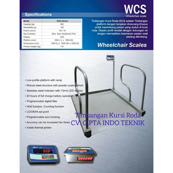 Wheelchair Scales Sayaki Brand Capacity 500 Kg x 0.1 kg